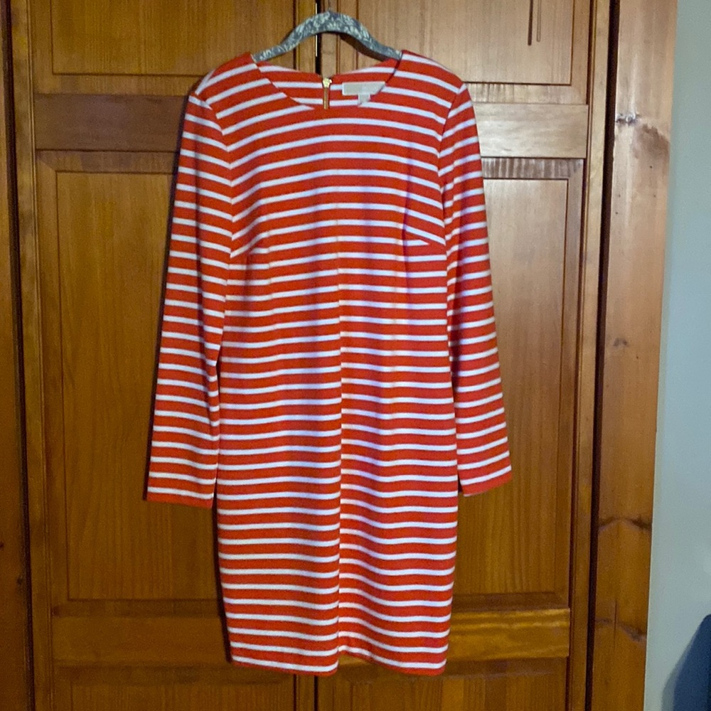 Size Medium Coral and White Michael Kors Dress